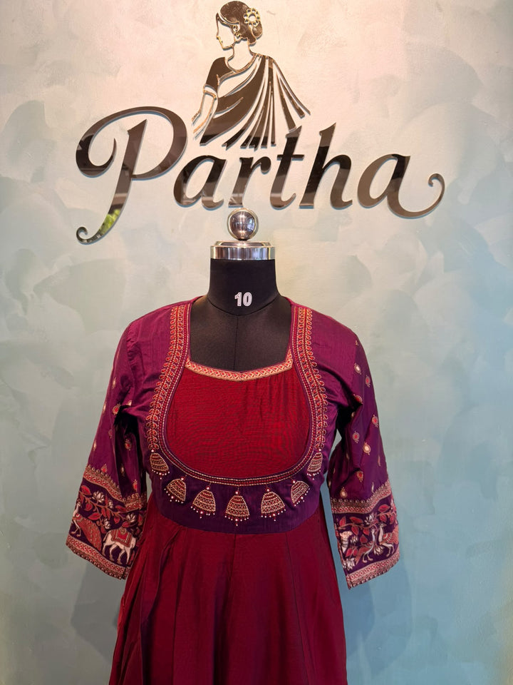 Purple Maroon Anarkali