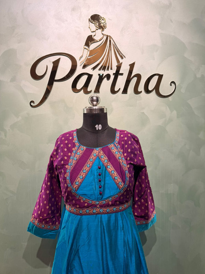 Magenta Purple Blue Anarkali