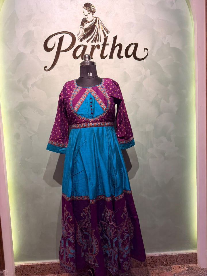 Magenta Purple Blue Anarkali